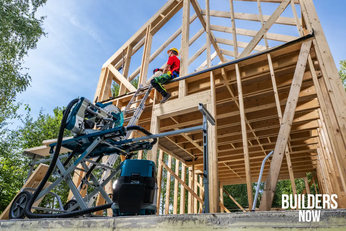 Contractors building an ADU