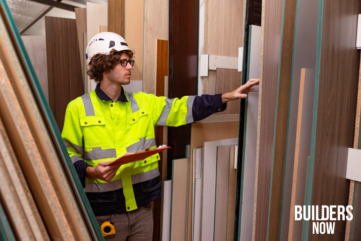 Contractor checking if materials are cost-effective for smart material choices